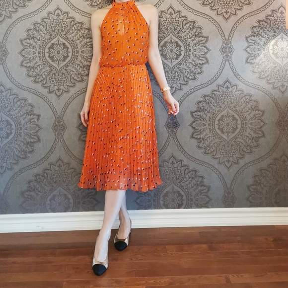 Karen Millen Polka Dot pleated dress - Picture 2 of 7